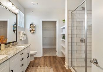 Floor-to-ceiling bath & shower ceramic tile surrounds